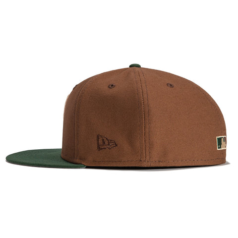 New Era 59Fifty Brownstone New York Yankees 2000 World Series Patch Word Hat - Brown, Green