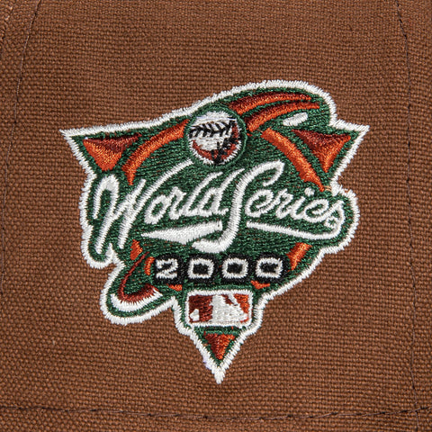 New Era 59Fifty Brownstone New York Yankees 2000 World Series Patch Word Hat - Brown, Green