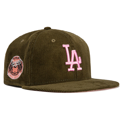 New Era 59Fifty Martini Corduroy Los Angeles Dodgers 1963 World Series Patch Hat - Olive