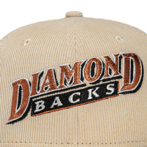 New Era 59Fifty Champagne Corduroy Arizona Diamondbacks Inaugural Patch Word Hat - Tan