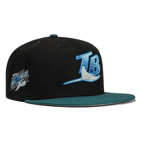 New Era 59Fifty Northern Lights Tampa Bay Rays Inaugural Patch TB Hat - Black, Green