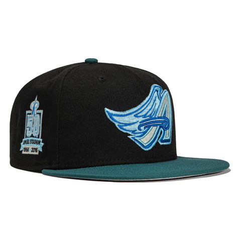 New Era 59Fifty Northern Lights Los Angeles Angels 50th Anniversary Patch Hat - Black, Green