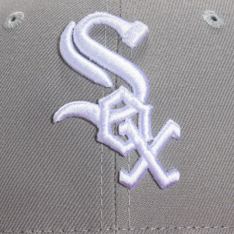 New Era 59Fifty Cord Visor Chicago White Sox 95th Anniversary Patch Hat - Graphite, Maroon