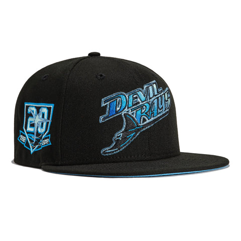 New Era 59Fifty Black Ice Tampa Bay Rays Inaugural Patch Hat - Black