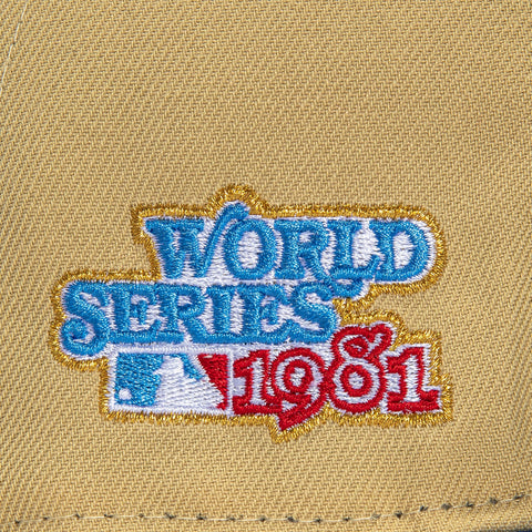 New Era 59Fifty Toothpick Pack Los Angeles Dodgers 1981 World Series Patch Hat - Tan, Royal