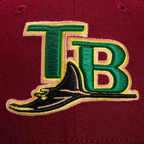 New Era 59Fifty Trop Juice Tampa Bay Rays Tropicana Field Patch Hat - Cardinal, Green, Peach