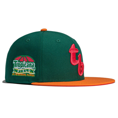 New Era 59Fifty Trop Juice Tampa Bay Rays Tropicana Field Patch Hat - Green, Orange, Infrared