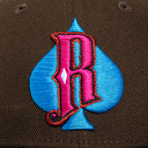 New Era 59Fifty Reno Aces Logo Patch Hat - Brown, Black, Magenta