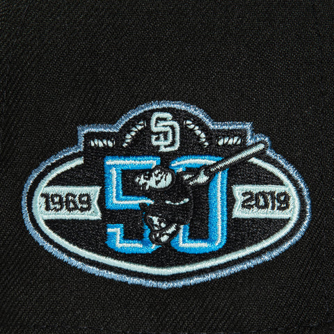New Era 59Fifty Black Ice San Diego Padres 40th Anniversary Patch Hat - Black
