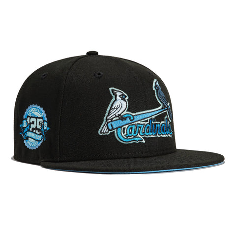 St. Louis Cardinals Black and Icy Blue Old School Logo Cardinals Patch Icy  Blue UV New Era 59FIFTY Fitted Hat