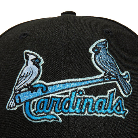 New Era 59Fifty Black Ice St Louis Cardinals 125th Anniversary Patch Logo Hat - Black