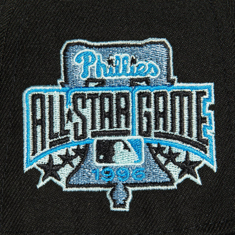 New Era 59Fifty Black Ice Philadelphia Phillies 1996 All Star Game Patch Hat - Black