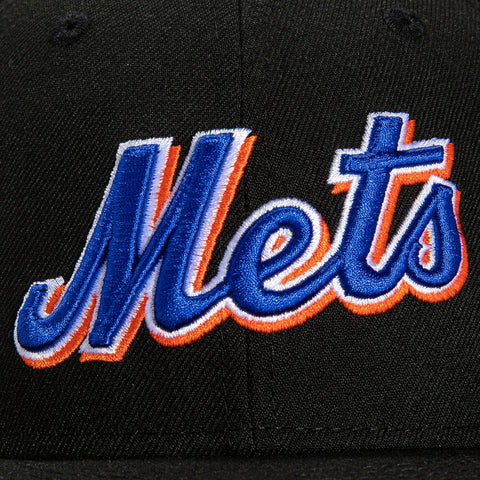 New Era 59Fifty Black Dome New York Mets 40th Anniversary Patch Word Hat - Black
