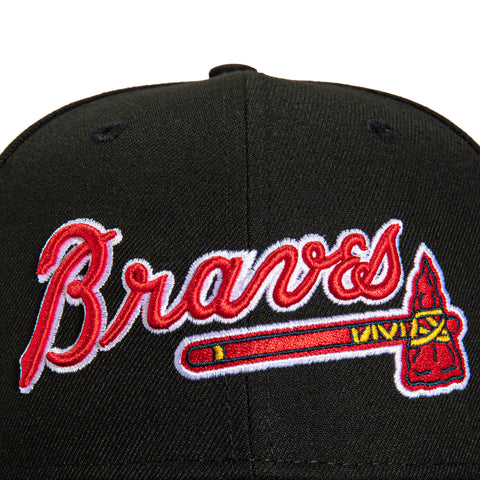 New Era 59Fifty Black Dome Atlanta Braves 1995 World Series The Show Patch Hat - Black