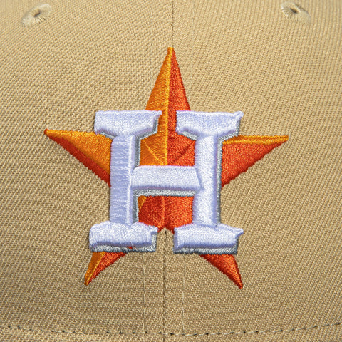 New Era 59Fifty Toothpick Pack Houston Astros 60th Anniversary Patch Hat - Tan, Navy