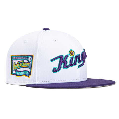 New Era 59Fifty Rushmore Queens City Kings Hometown Collection Patch Hat - White, Purple