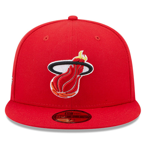New Era 59Fifty Hardwood Classic Miami Heat Hat - Red