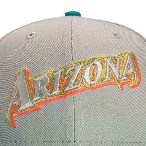 New Era 59Fifty Arizona Diamondbacks Inaugural Patch Word Hat - Stone, Teal, Pink