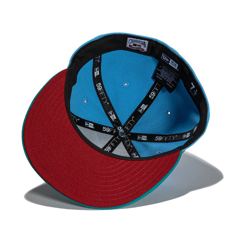 New Era 59Fifty Arizona Diamondbacks 2001 Word Series Patch Word Hat - Neon Blue, Teal, Sedona Red