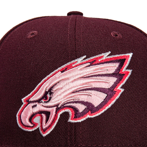 New Era 59Fifty Sweethearts Philadelphia Eagles 2018 Super Bowl Patch Hat - Maroon