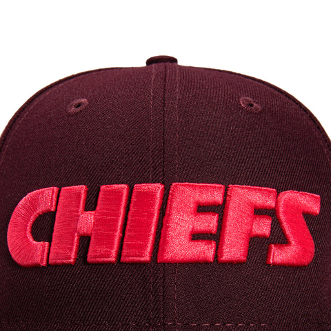 New Era 59Fifty Sweethearts Kansas City Chiefs 2020 Super Bowl Patch Word Hat - Maroon