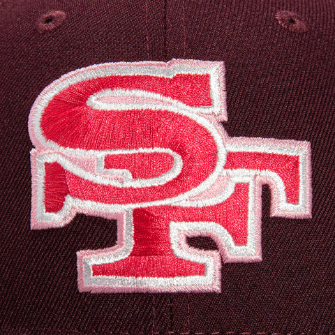 New Era 59Fifty Sweethearts San Francisco 49ers 1995 Super Bowl Patch Hat - Maroon