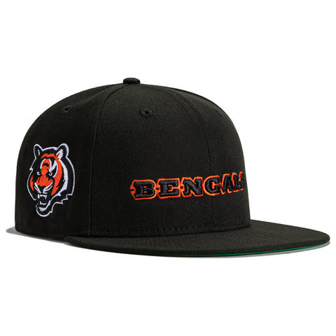 New Era 59FIFTY Black Dome Cincinnati Bengals Logo Patch Word Hat - Black Black / 7 1/2