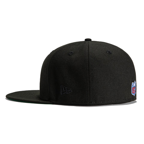 New Era 59Fifty Black Dome Atlanta Falcons 50th Anniversary Patch Hat - Black