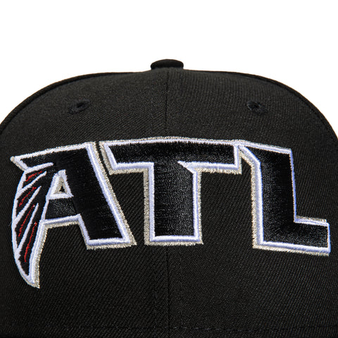New Era 59Fifty Black Dome Atlanta Falcons 50th Anniversary Patch Hat - Black