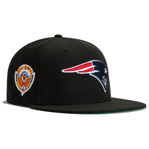 New Era 59Fifty Black Dome New England Patriots 1996 Pro Bowl Patch Hat - Black