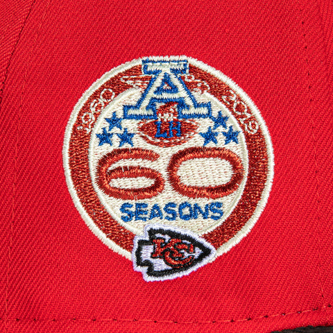New Era 59Fifty Cord Visor Kansas City Chiefs 60th Anniversary Patch Hat - Red, Black