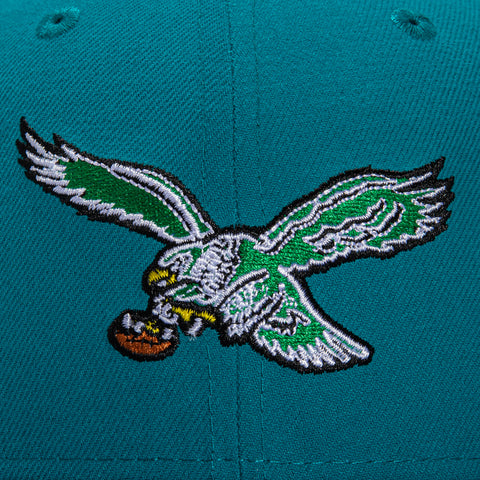New Era 59Fifty Jae Tips Philadelphia Eagles 75th Anniversary Patch Hat - Teal, Royal