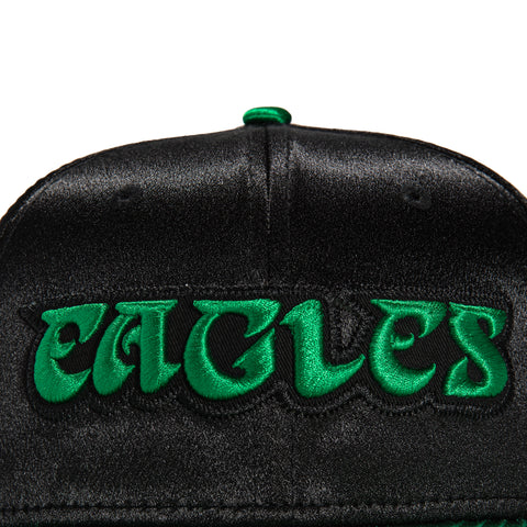 New Era 59Fifty Satin Stitch Philadelphia Eagles Logo Patch Word Hat - Black, Kelly