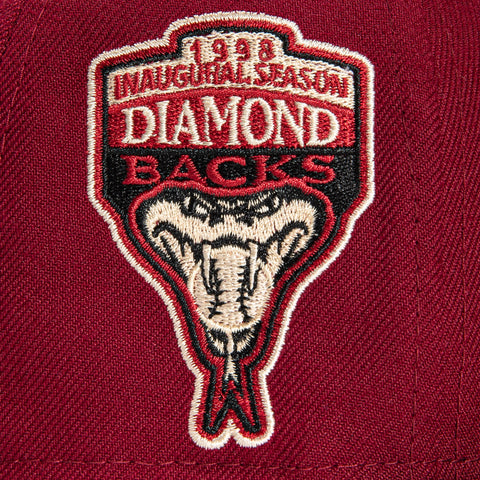 New Era 59Fifty Sweethearts Arizona Diamondbacks Inaugural Patch Word Hat - Cardinal, Black