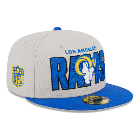 New Era 59Fifty 2023 Draft Los Angeles Rams Hat - Stone, Royal