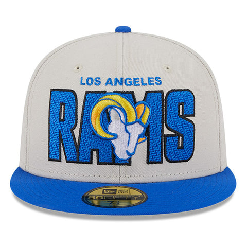 New Era 59Fifty 2023 Draft Los Angeles Rams Hat - Stone, Royal