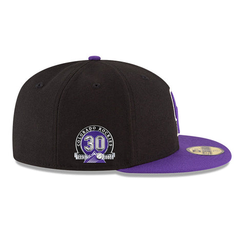 New Era 59Fifty Colorado Rockies 30th Anniversary Patch Alternate Hat - Black, Purple