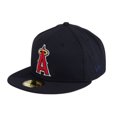 New Era 59Fifty Los Angeles Angels 50th Anniversary Patch Hat - Navy, Red, Metallic Gold